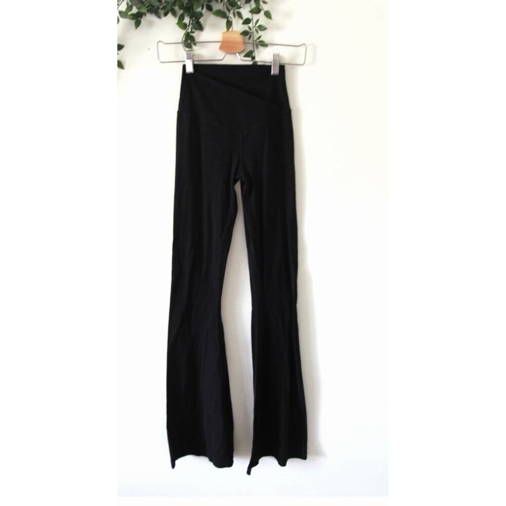 OFFLINE by Aerie Real Me Flare Hi Rise Long Inseam Black Pants Size Small